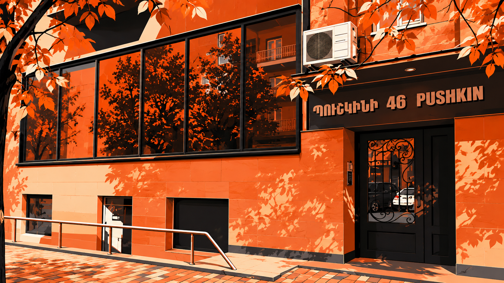 GoMotion car rental pickup at Pushkin 46, Yerevan, Center